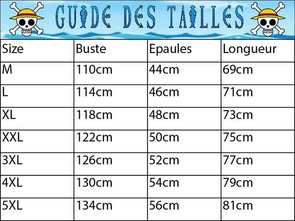 Guide des tailles