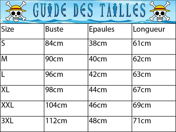 Guide des tailles