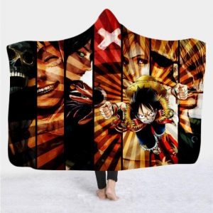 Plaid A Capuche One Piece Equipage De Luffy