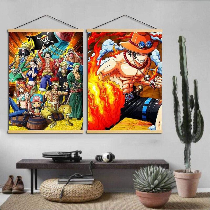 Poster One Piece Ace Poing Flamme – Image 2