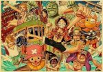 Poster One Piece Les Vacances De l'Équipage du Chapeau de Paille 35X50 cm