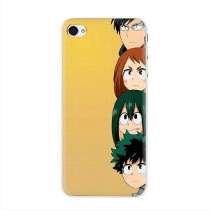 Coque MHA iPhone Izuku Tsuyu Ochaco et Tenya