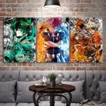 Tableau My Hero Academia Midoriya Todoroki Bakugo