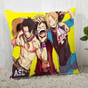 Housse de Coussin One Piece 3 frères Spirituels