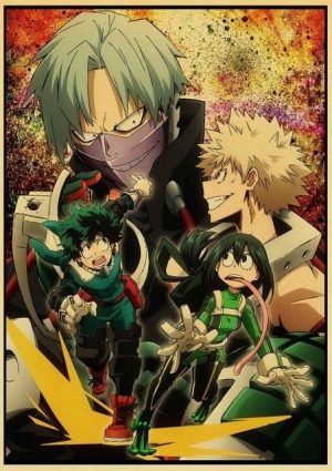 Poster My Hero Academia Izuku et Tsuyu