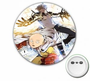 Pin's One Punch Man Chauve Capé et Cyborg