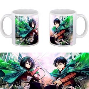 Mug Attaque des titans Mikasa et Livaï