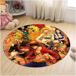 Tapis Rond One Piece Équipage au Chapeau de Paille