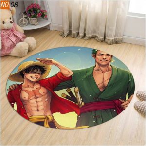 Tapis Rond One Piece  Luffy et Zoro