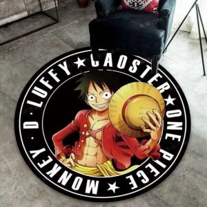 Tapis Rond One Piece  Insigne Luffy au Chapeau de Paille