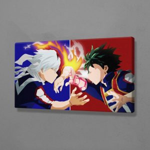 Tableau My Hero Academia Shoto contre Izuku