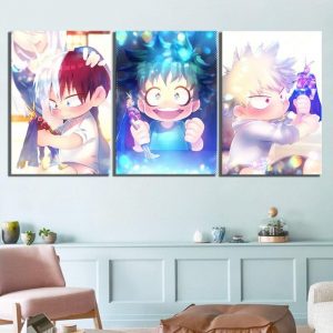 Tableau My Hero Academia Shoto Izuku Katsuki Petit