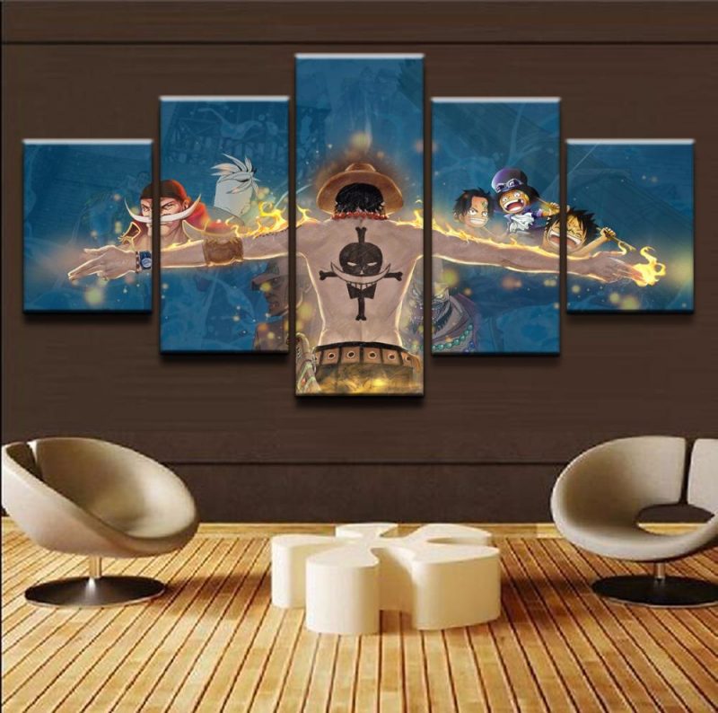 Tableau Ace et Luffy