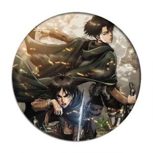 Pin's Attaque des Titans Livaï et Eren