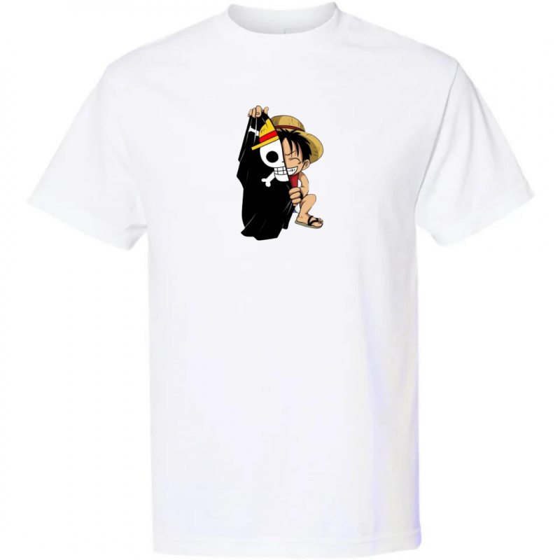 T-Shirt One Piece Luffy Drapeau – Image 2