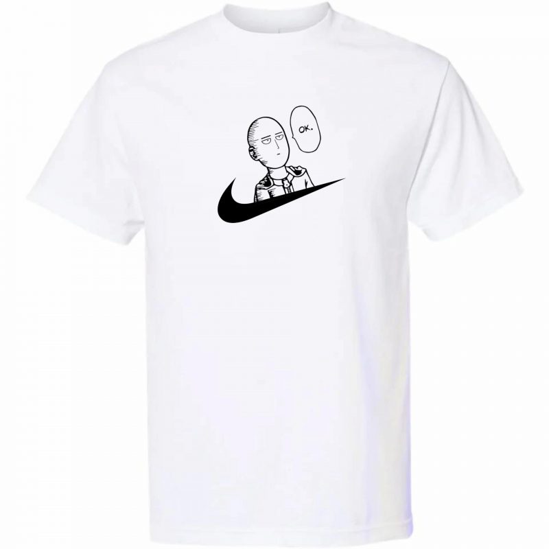 T-Shirt One Punch Man Saitama OK Nike – Image 2