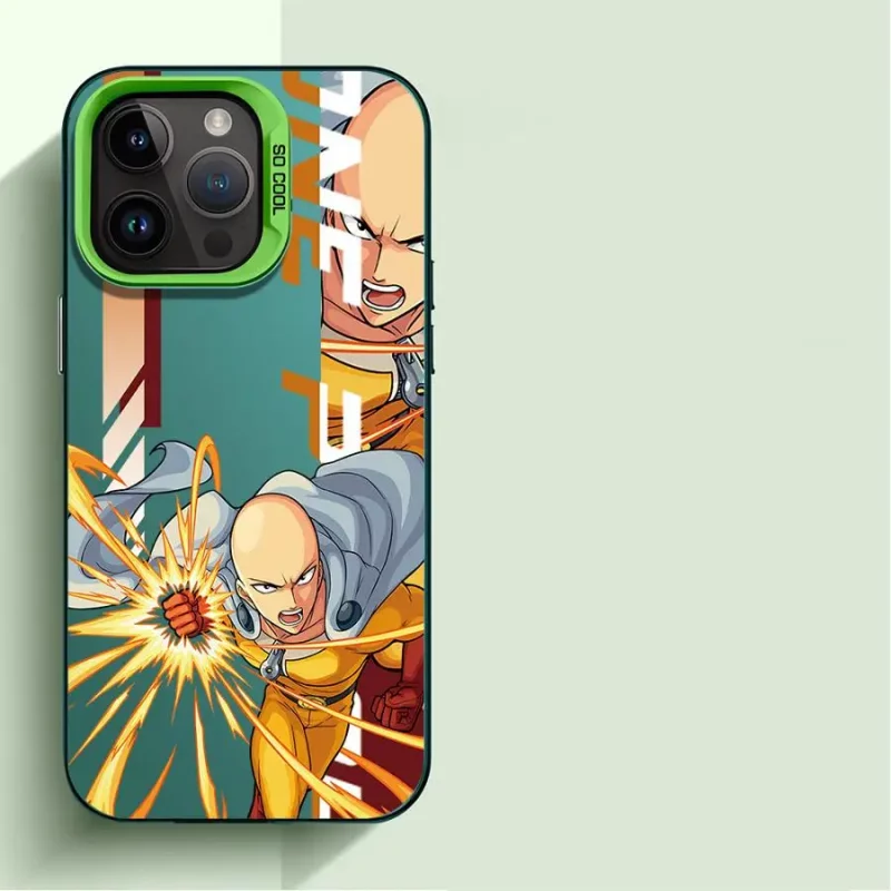 Coque One Punch Man Saitama Vole Vert