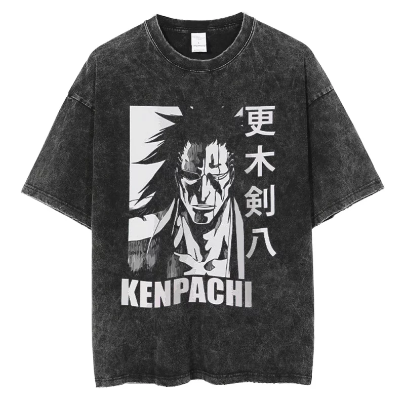 T-Shirt délavé Bleach Kenpachi