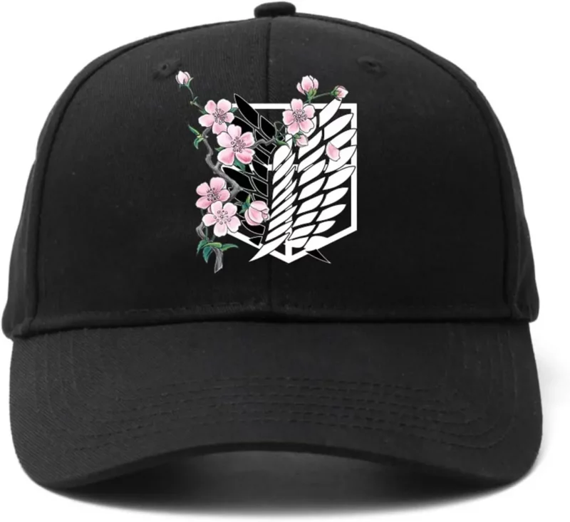 Casquette Attaque Des Titans Blason Bataillon D'Exploration Rose Clair