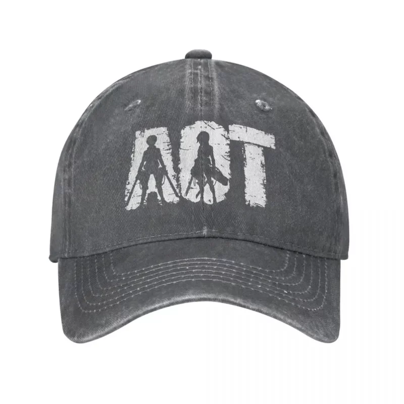 Casquette Attaque Des Titans AOT Gris Foncé Délavé