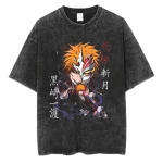 T-Shirt délavé Bleach Ichigo Half Hollow