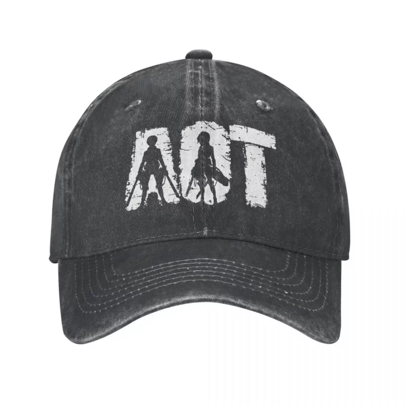 Casquette Attaque Des Titans AOT Gris Foncé Délavé – Image 2