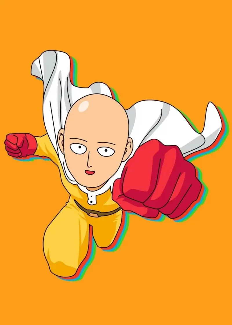 Poster One Punch Man Saitama Vole