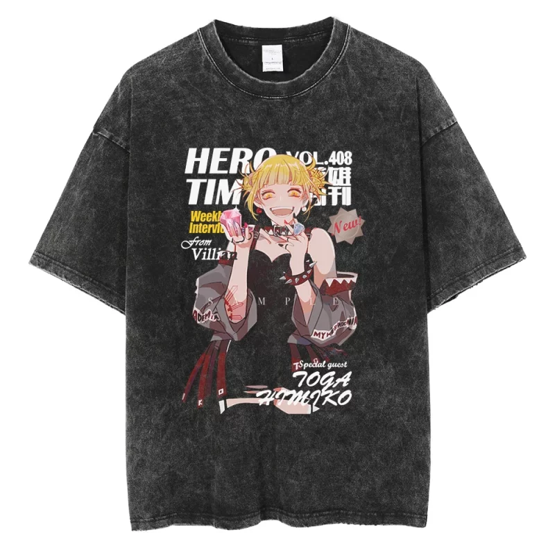 T-Shirt MHA Toga Robe Délavé