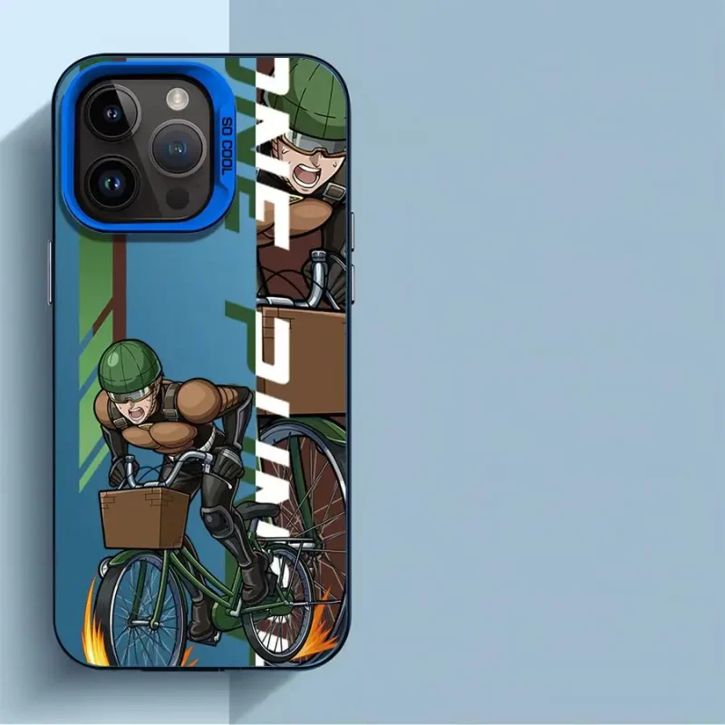 Coque One Punch Man Saitama Bleu Vélo