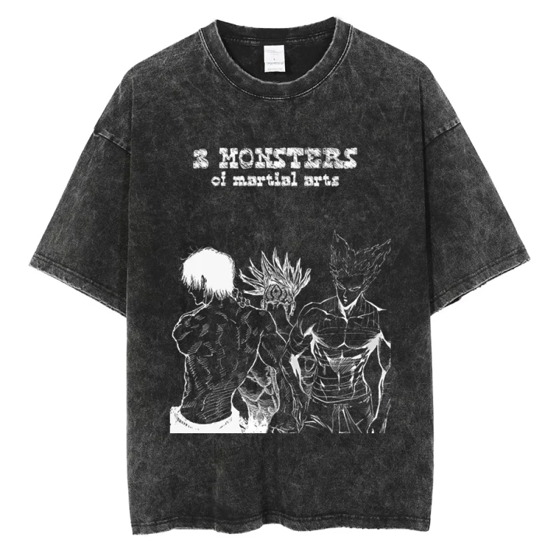 T-shirt One Punch Man 3 Monsters Blanc